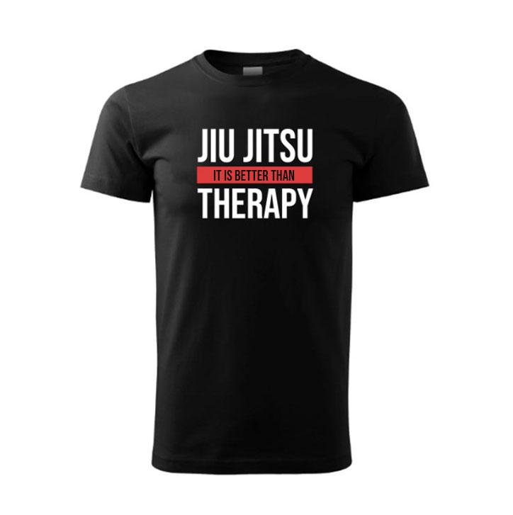 Pánske tričko Jiu Jitsu Therapy čierne veľkosť L