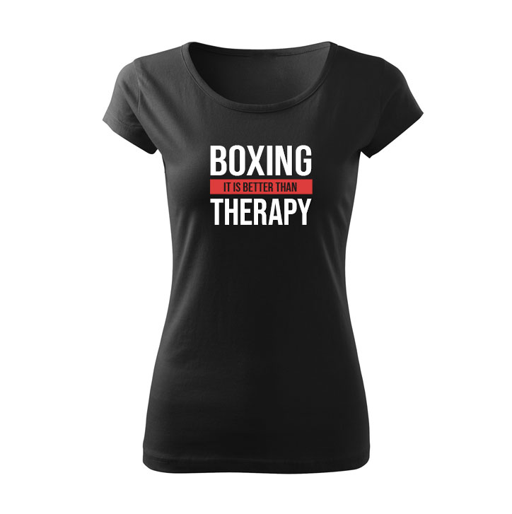Dámske tričko Boxing Therapy čierne veľkosť L