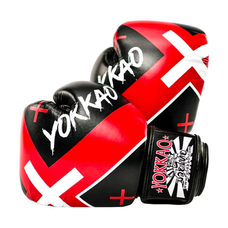 Boxerské rukavice Yokkao X čierno/červené