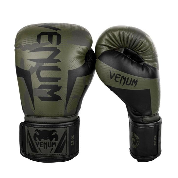 Boxerské rukavice Venum Elite khaki/camo