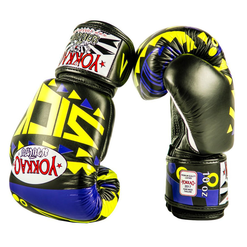 Boxerské rukavice Yokkao Sick fialovo/žlté