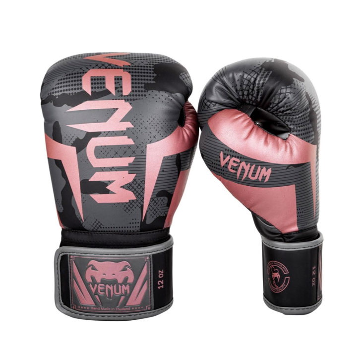 Boxerské rukavice Venum Elite čierno/ružové
